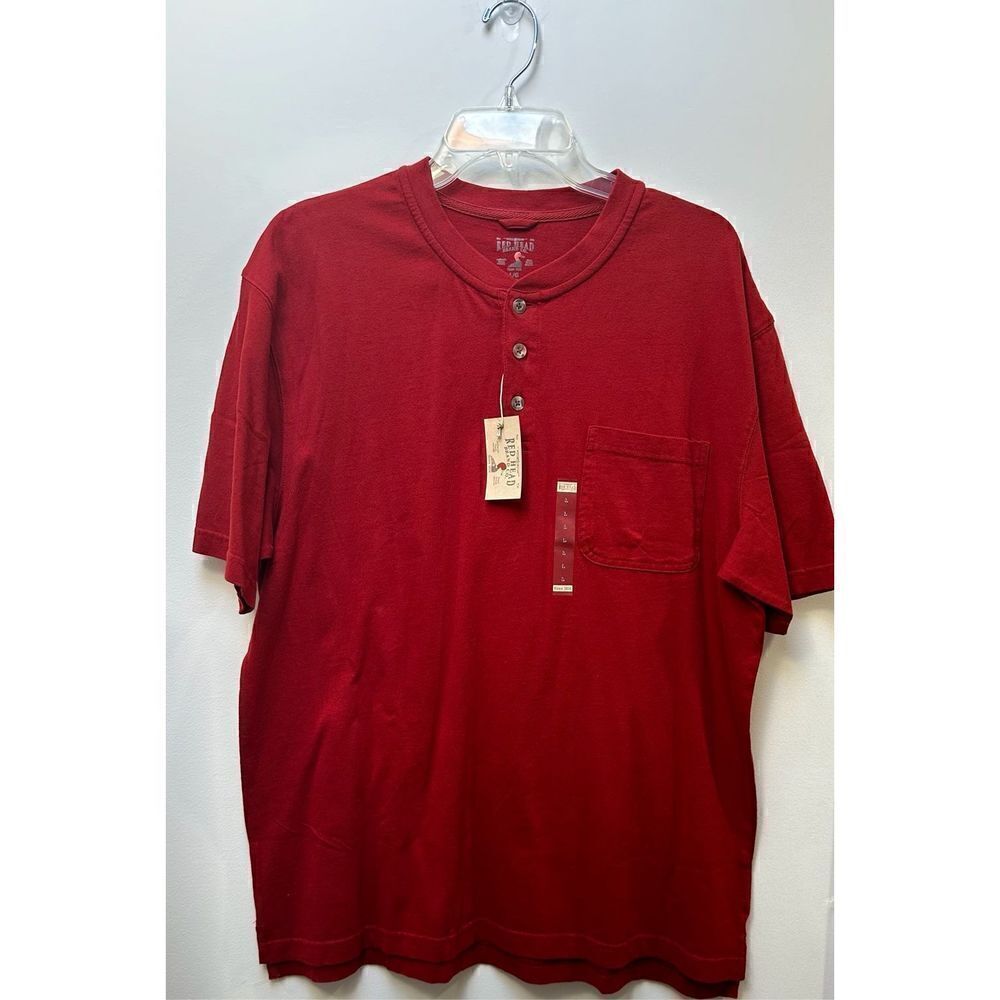 Red Head men’s short sleeve one pocket red t-shirt size Large NWT. #39-1132